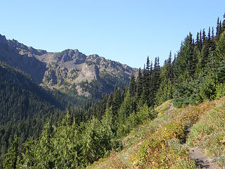Views as trail to Marmot Pass opens up more.
