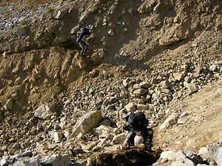 The boys crossing the Gully of Doom
