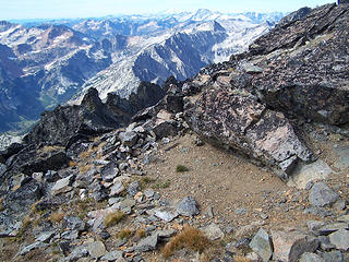 Bivy spot near the summit