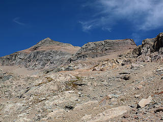Looking Back to Mislabeled "Monte Cristo" and South Shoulder of Kyes (Pass to Far Right)