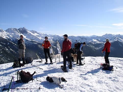 Summit party on Arrowhead Mountain
