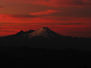 Mount Baker at Sunset from Three Fingers