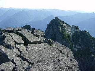 Looking across to Baring's lower south summit