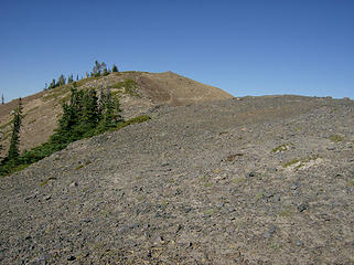 Looking @ Jumbo's true summit from the lower south summit area