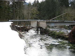 Taylor River bridge after the 2009 flood. Photo by Aaron Pease.