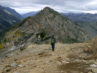 MM on the ridge coming up from Ingalls Pass