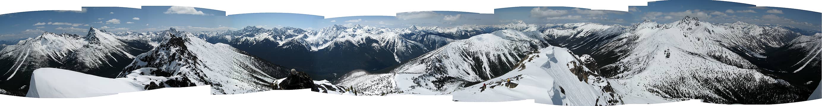 360 degree pan from Methow Pinnacles.  Previous pan is the center third of this pan.  (labeled)