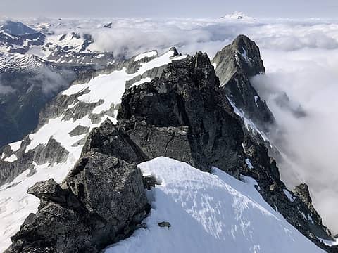 Edge of the marine layer and Glacier Peak