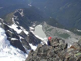 Don approaching the summit.