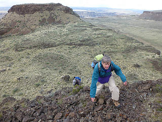 Several ups and downs along the ridge