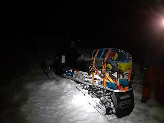 Back at the snowmobile