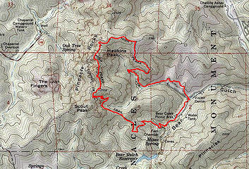 Condor-Gulch-High-Peaks-loop-route