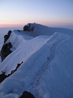 Mount Hood Summit Ridge At Dawn