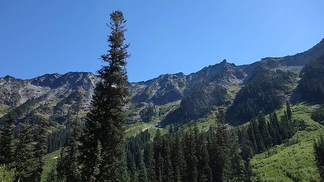 Hiking up Boulder Pass Trail