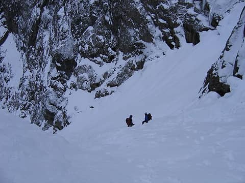 Heading down the upper Dry Creek Gully