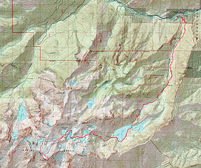 Snow Lakes, Enchantment Basin, Little Annapurna GPS track (24 miles, 7800ft gain)