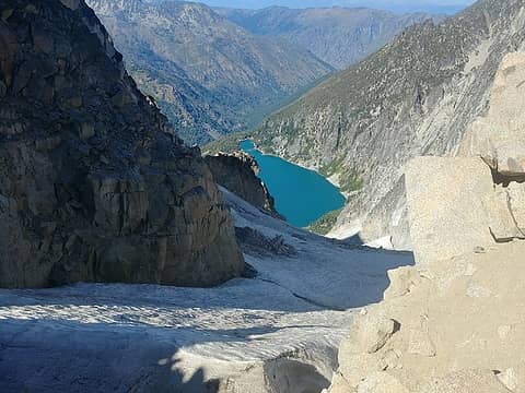 Colchuck Glacier and Colchuck Lake from the col