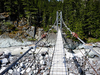 Suspension bridge in good shape
