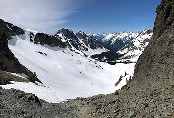 The view from Copper Col towards Copper Pass