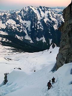 Exiting the gully