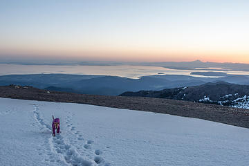 going up to baldy for sunrise