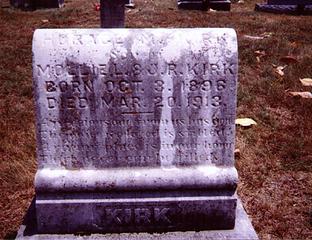 James Kirk & Mollie Long headstone - Smith Family Cemetary Rockport Mo.