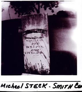 Michael Steck headstone - Smith Family Cemetary  Rockport Mo.