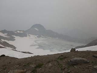 NW Bacon Glacier (plus smoke)
