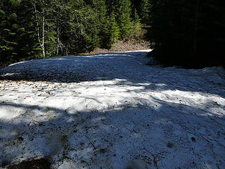 Snow just below round Pass