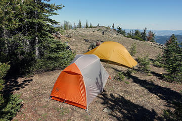 Small herds of Big Agnes tents could be seen throughout the area.