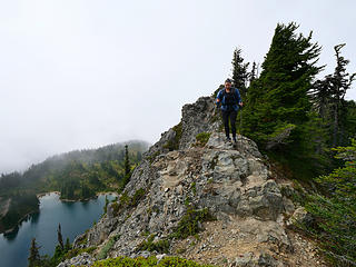 Cassie on ridge to Tolmie Peak