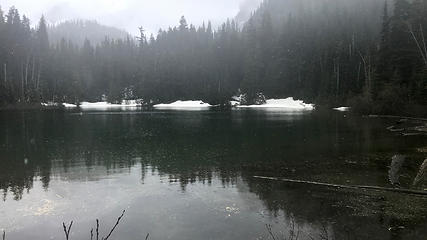 Snowing at Lower Crystal Lake