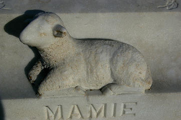 Cemetery at Coulee City - Mamie's headstone detail