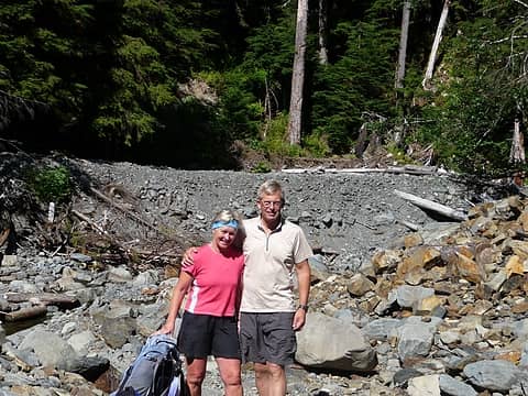Jan and Gary at Wild Rose Creek.(photo; Jeff)