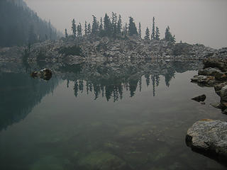 hazy view from the lake