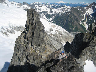 Jayden on the summit ridge