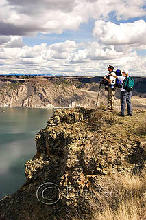 Hikers on Steamboat Rock