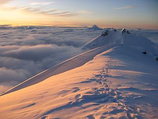 Icy Peak and the summit ridge of Ruth