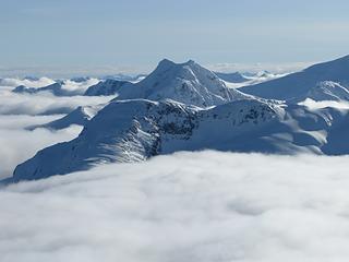 Whatcom Peak rises above the clouds