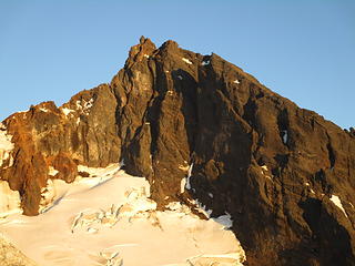 Lincoln Peak towering above Thunder Glacier