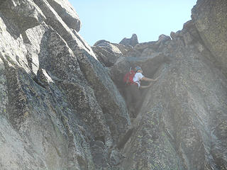 Neil on the crux