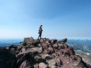 Hero shot- Cassie on Observation Rock summit