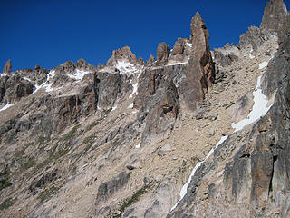 Most of these towers have names and established climbing routes