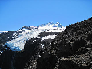 El Glaciar Castao Overo and the summit of El Tronador