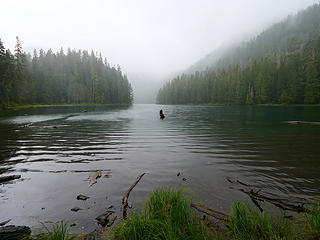 A misty Lake George