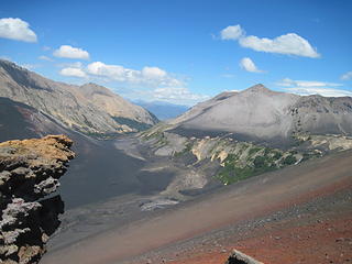 From the summit of the volcano