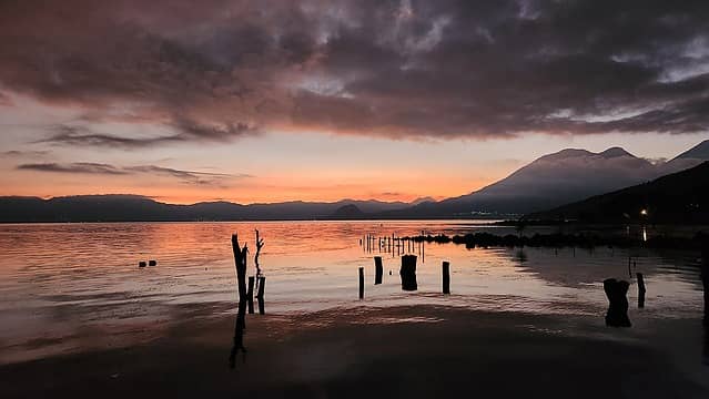 Twilight on Lake Atitlan