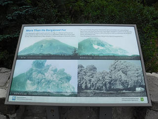 Interpretive Sign at Bear Meadow View Point.  St Helens is only 10 miles from this spot