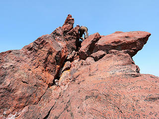 Williswall descending from summit of Echo Rock