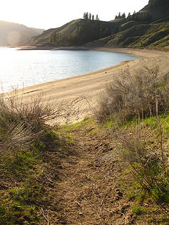 Sandy shores of Lake Roosevelt, Eastern Washington.